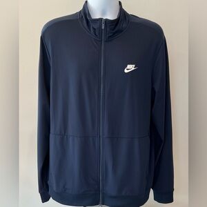 Nike Track Jacket Blue Full Zip Long Sleeve Size Large